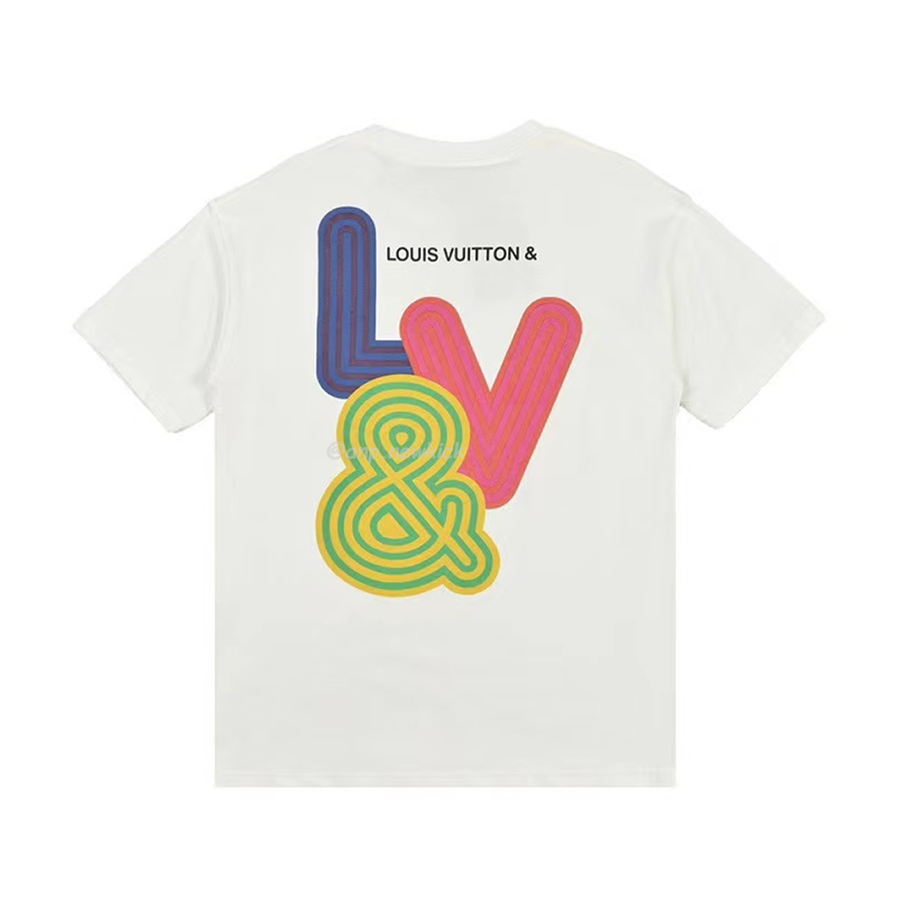 Louis Vuitton Colorful Letter Printed Short Sleeves T Shirt (8) - www.newkick.org